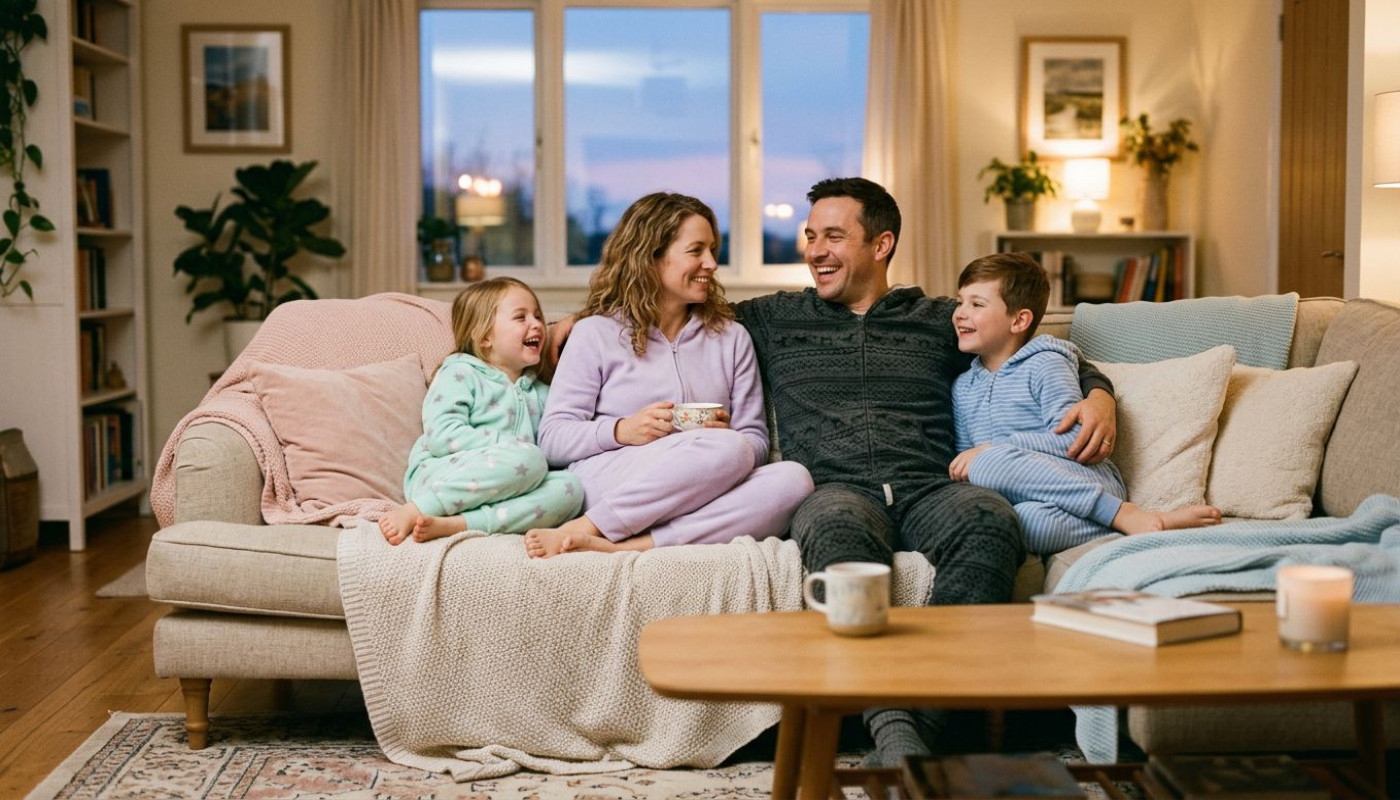 Combinaisons douillettes : réinventer le cocon familial après 20h